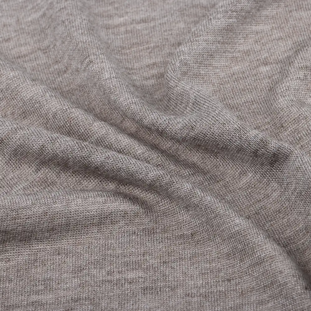 China Fabric for T-Shirt,Pajamas,Loungewear,Yoga Pants,Tracksuits Single Jersey Knit Fabric Wool Modal Brown color buy from China wholesaler bulk order at wholesale price free worldwide shipping Alibaba