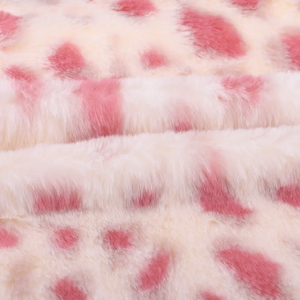 China Fabric for Overcoat,Bomber Jacket,Trench Coat Fake Fur Knit Fabric Polyester Pink color buy from China wholesaler bulk order at wholesale price free worldwide shipping Alibaba