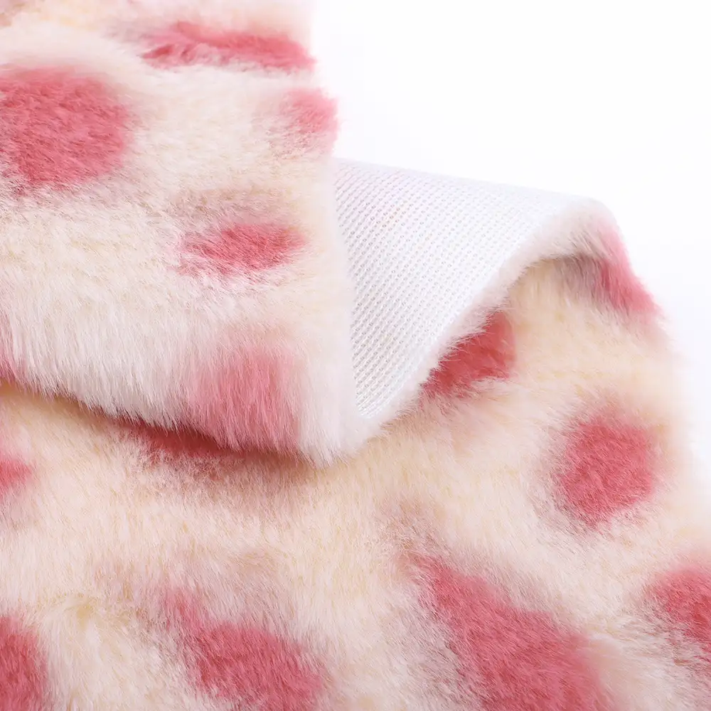 China Fabric for Overcoat,Bomber Jacket,Trench Coat Fake Fur Knit Fabric Polyester Pink color buy from China wholesaler bulk order at wholesale price free worldwide shipping Alibaba
