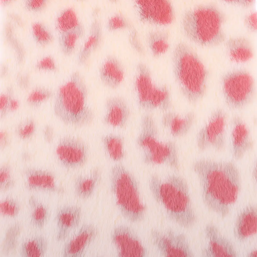 China Fabric for Overcoat,Bomber Jacket,Trench Coat Fake Fur Knit Fabric Polyester Pink color buy from China wholesaler bulk order at wholesale price free worldwide shipping Alibaba