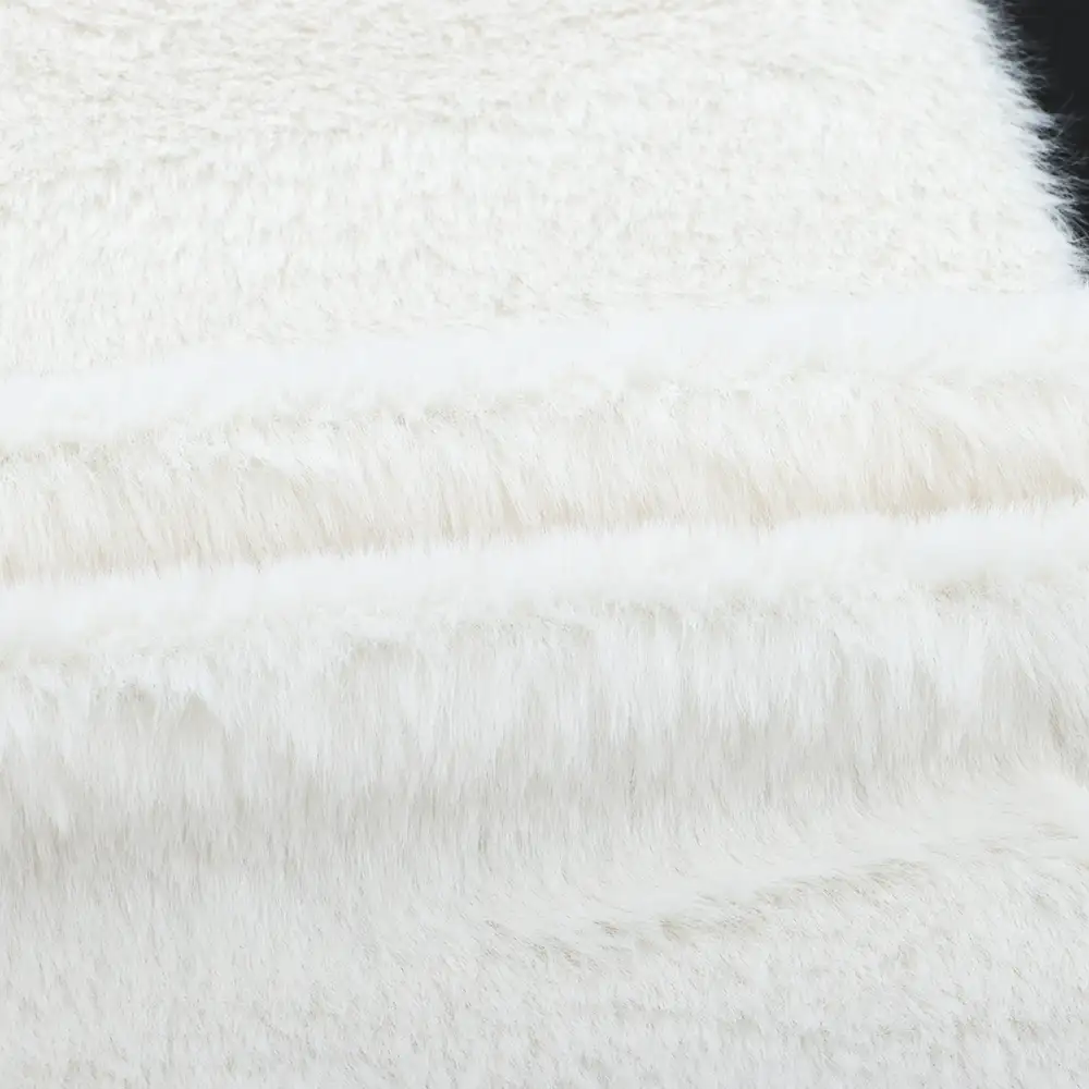 China Fabric for Trench Coat,Overcoat Fake Fur Knit Fabric Polyester Off-white color buy from China wholesaler bulk order at wholesale price free worldwide shipping Alibaba