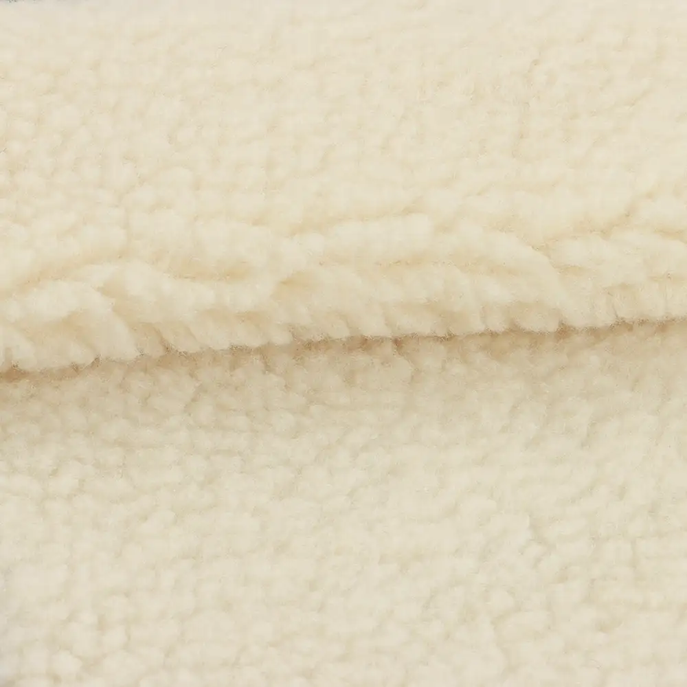 China Fabric for Overcoat,Bomber Jacket,Trench Coat Sherpa Knit Fabric Polyester Beige color buy from China wholesaler bulk order at wholesale price free worldwide shipping Alibaba