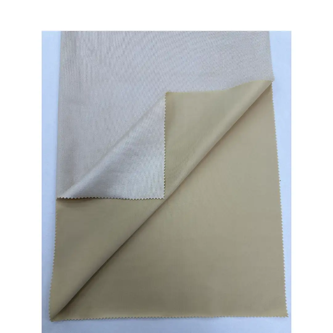China Fabric for Jacket,Pants,Blazer Weft Suede Knit Fabric Polyester Elastane 杏色 color buy from China wholesaler bulk order at wholesale price free worldwide shipping Alibaba