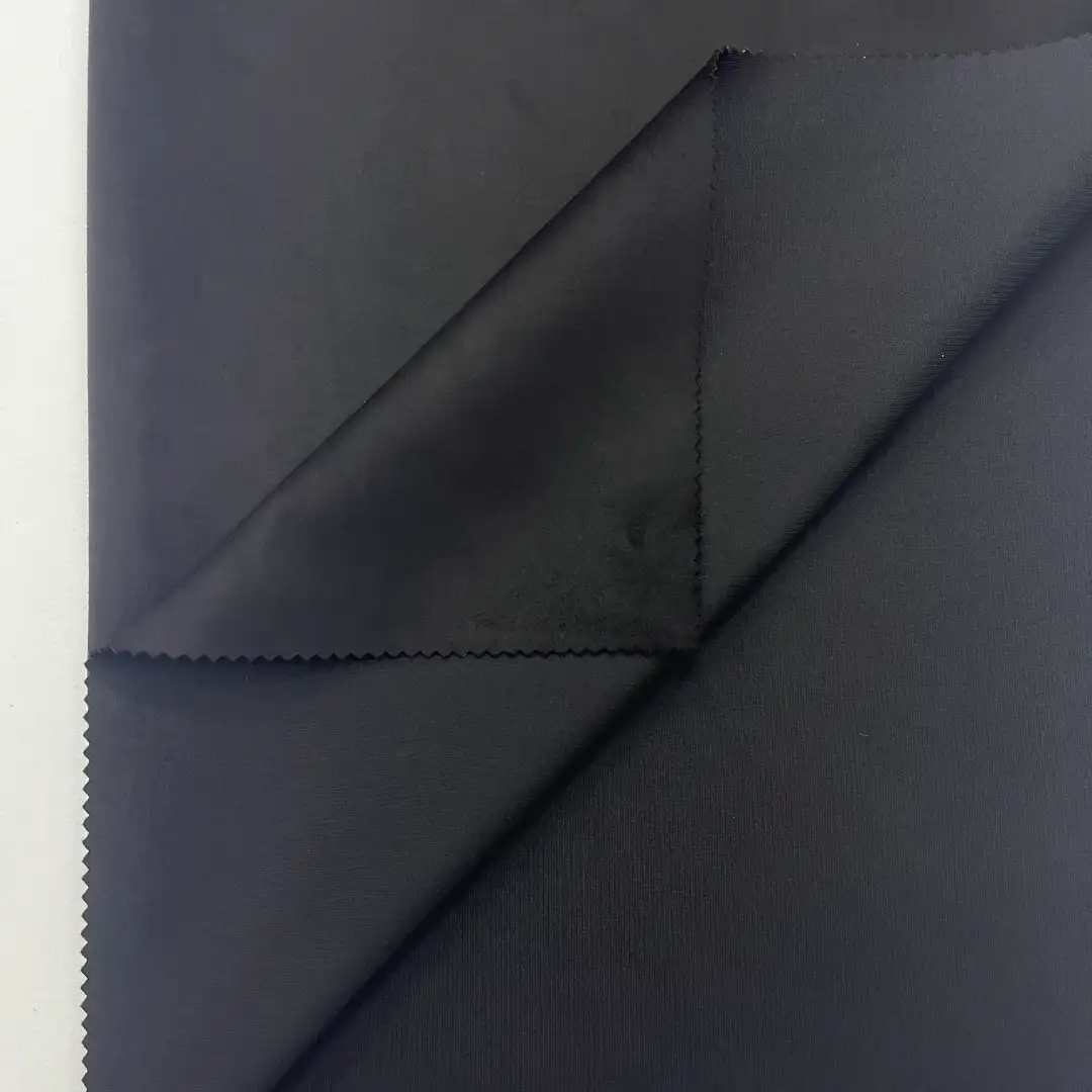 China Fabric for Jacket,Pants,Blazer Weft Suede Knit Fabric Polyester Elastane 黑色 color buy from China wholesaler bulk order at wholesale price free worldwide shipping Alibaba