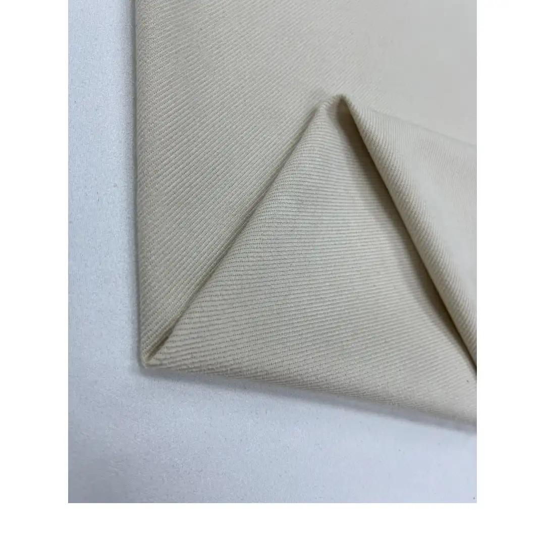 China Fabric for Jacket,Pants,Blazer Weft Suede Knit Fabric Polyester Elastane 米白 color buy from China wholesaler bulk order at wholesale price free worldwide shipping Alibaba