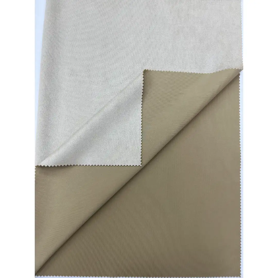 China Fabric for Jacket,Pants,Blazer Weft Suede Knit Fabric Polyester Elastane 驼色 color buy from China wholesaler bulk order at wholesale price free worldwide shipping Alibaba