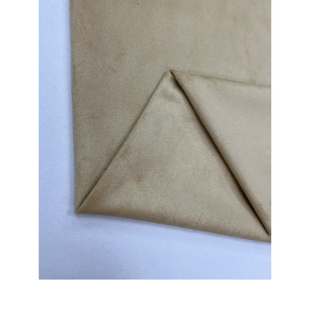 China Fabric for Jacket,Blazer Warp Suede Knit Fabric Polyester Elastane 米黄 color buy from China wholesaler bulk order at wholesale price free worldwide shipping Alibaba