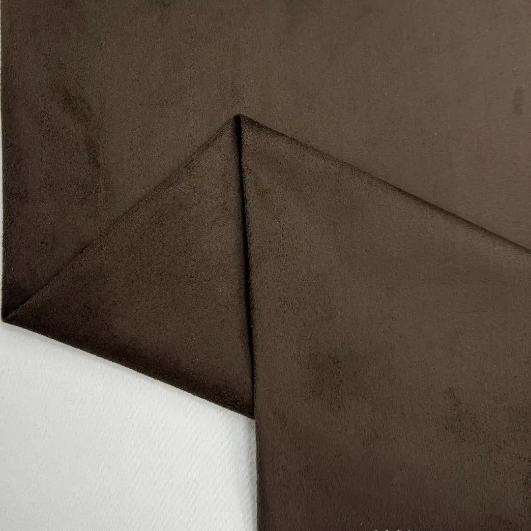 China Fabric for Jacket,Blazer Warp Suede Knit Fabric Polyester 棕色 color buy from China wholesaler bulk order at wholesale price free worldwide shipping Alibaba