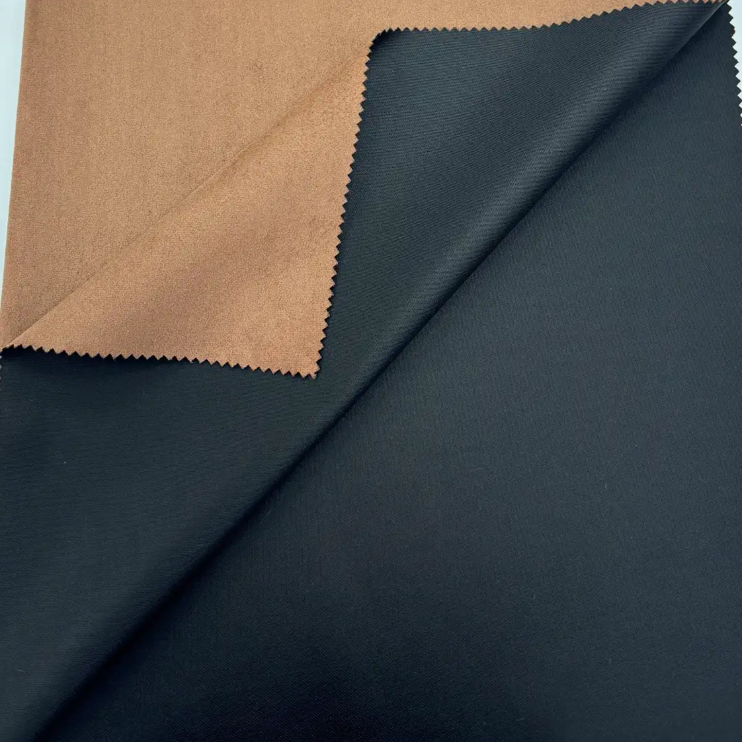China Fabric for Jacket,Blazer Warp Suede Knit Fabric Polyester 棕色 color buy from China wholesaler bulk order at wholesale price free worldwide shipping Alibaba