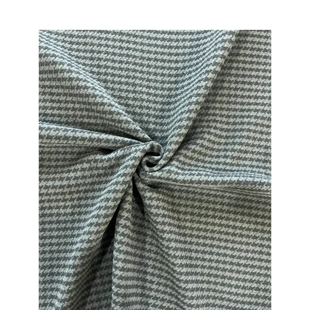 China Fabric for Blazer,Suit,Skirt Woolen Tweed Woolen Polyester 黑灰千鸟 color buy from China wholesaler bulk order at wholesale price free worldwide shipping Alibaba