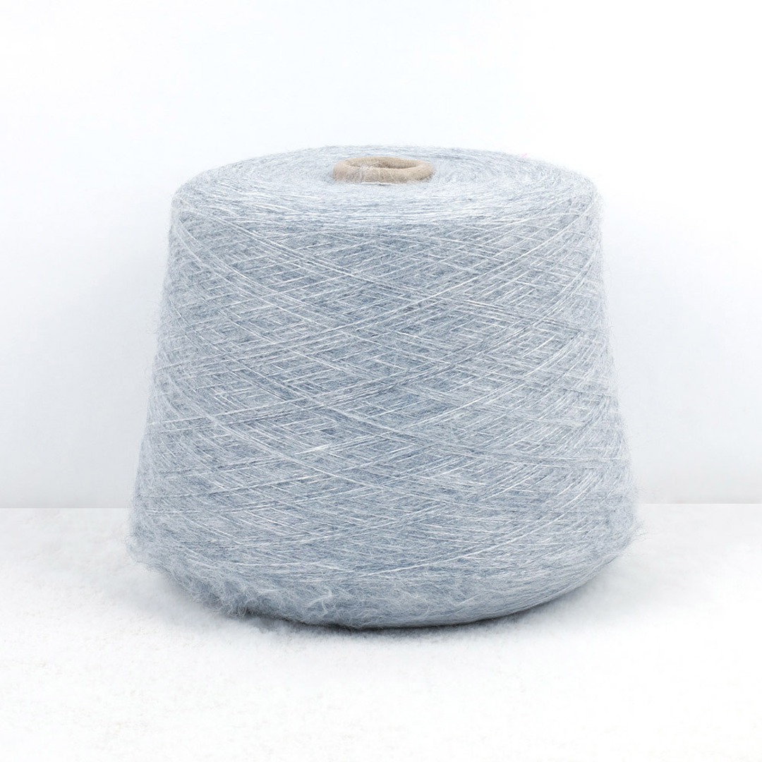China Yarn for Open Cardigan (Sweater),Hoodie  (Sweater),Round Neck Pullover (Sweater) Mossy Yarn Fancy Yarn Polyester Merino Wool Spandex Acrylic Grey color buy from China wholesaler bulk order at wholesale price free worldwide shipping Alibaba