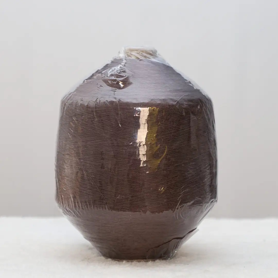 China Yarn for Shirt Long Sleeve Button (Sweater),Crew Neck Pullover (Sweater),Polo T-shirt (Sweater) Double Twist Spun Regular Yarn Livaeco Nylon Light Coffee color buy from China wholesaler bulk order at wholesale price free worldwide shipping Alibaba