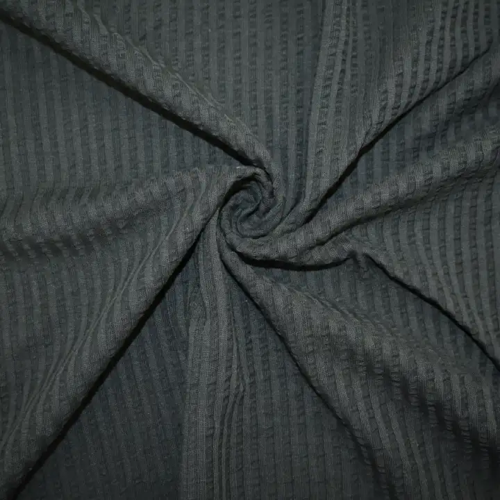 India Fabric for Shirt Cotton Seersucker Natural Woven Fabric Cotton Black color buy from India wholesaler bulk order at wholesale price free worldwide shipping Alibaba