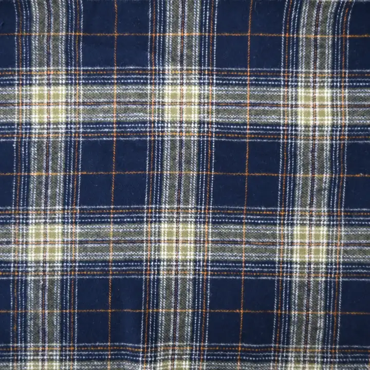 India Fabric for Shirt,Skirt,Over Shirt Cotton YD Flannel Natural Woven Fabric Cotton Green Check color buy from India wholesaler bulk order at wholesale price free worldwide shipping Alibaba