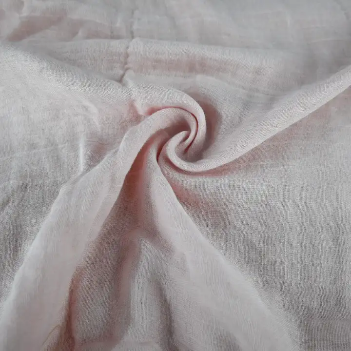 India Fabric for Blouse,Crop Top,Skirt Cotton Double Layer Natural Woven Fabric Cotton Pink color buy from India wholesaler bulk order at wholesale price free worldwide shipping Alibaba