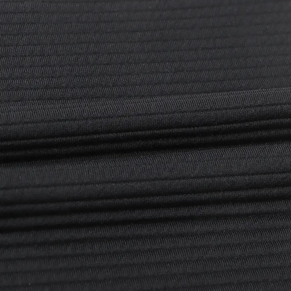 China Fabric for Jackets,Blazer Ottoman Knit Fabric Polyester Elastane black color buy from China wholesaler bulk order at wholesale price free worldwide shipping Alibaba