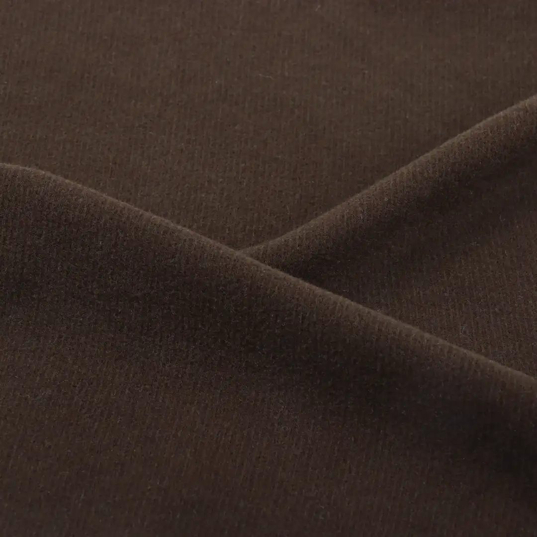 China Fabric for Loungewear Rib Knit Fabric Viscose Acrylic Cotton Elastane (LYCRA®) Coffee color buy from China wholesaler bulk order at wholesale price free worldwide shipping Alibaba