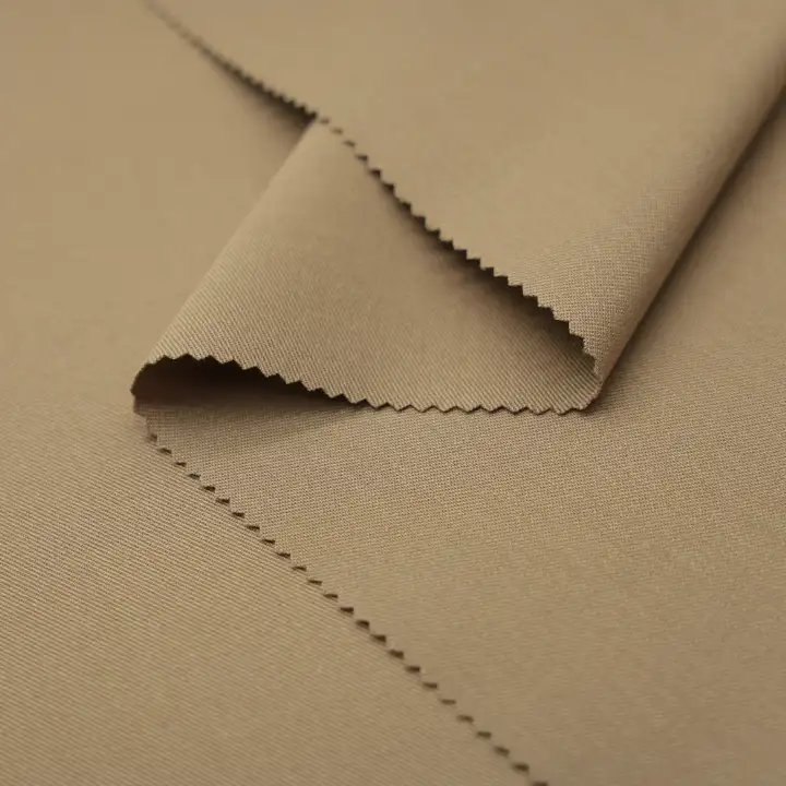 China Fabric for Pants,Suit Polyester/Rayon Twill Woven Blended Fabric Polyester Spandex Viscose BURLY WOOD color buy from China wholesaler bulk order at wholesale price free worldwide shipping Alibaba