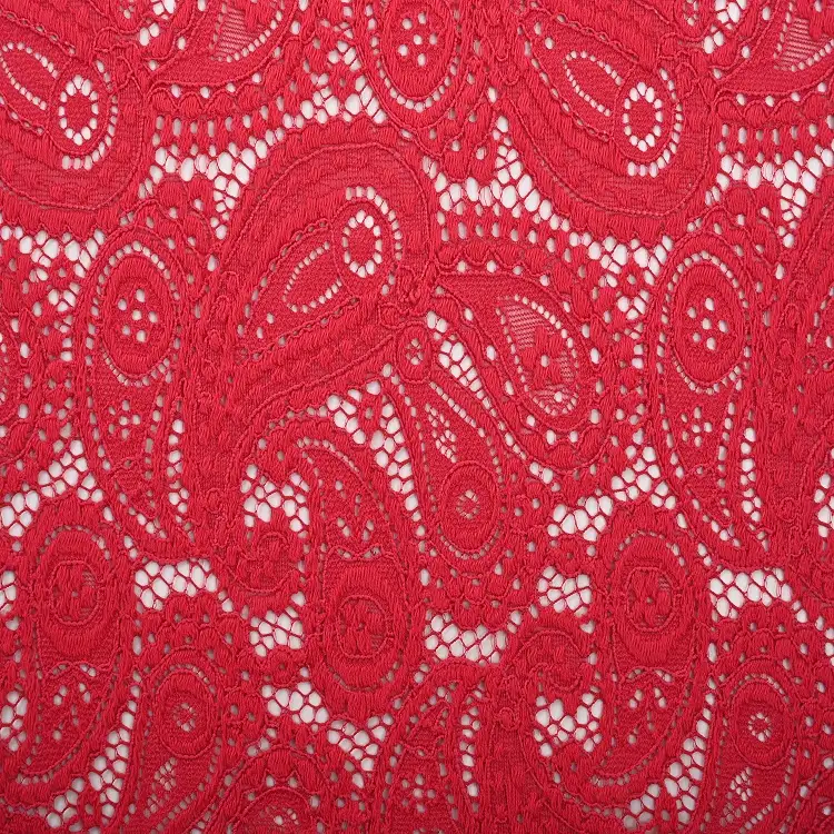 China Fabric for Skirt,Dresses (Pullover)  Lace Knit Fabric Nylon Rayon Cotton RED color buy from China wholesaler bulk order at wholesale price free worldwide shipping Alibaba