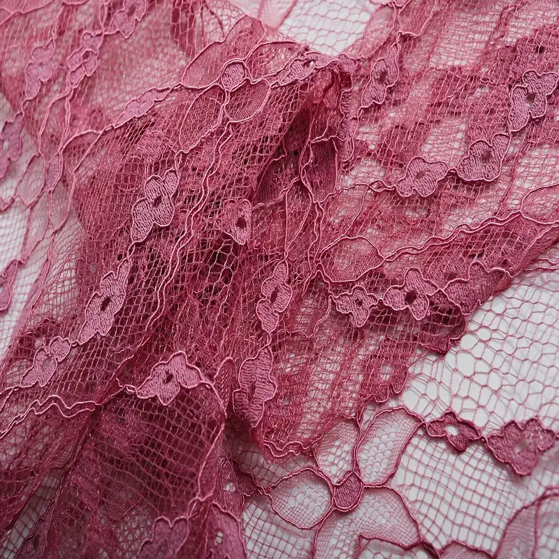 China Fabric for Skirt,Dresses (Pullover)  Lace Knit Fabric Cotton Rayon MistyRose color buy from China wholesaler bulk order at wholesale price free worldwide shipping Alibaba