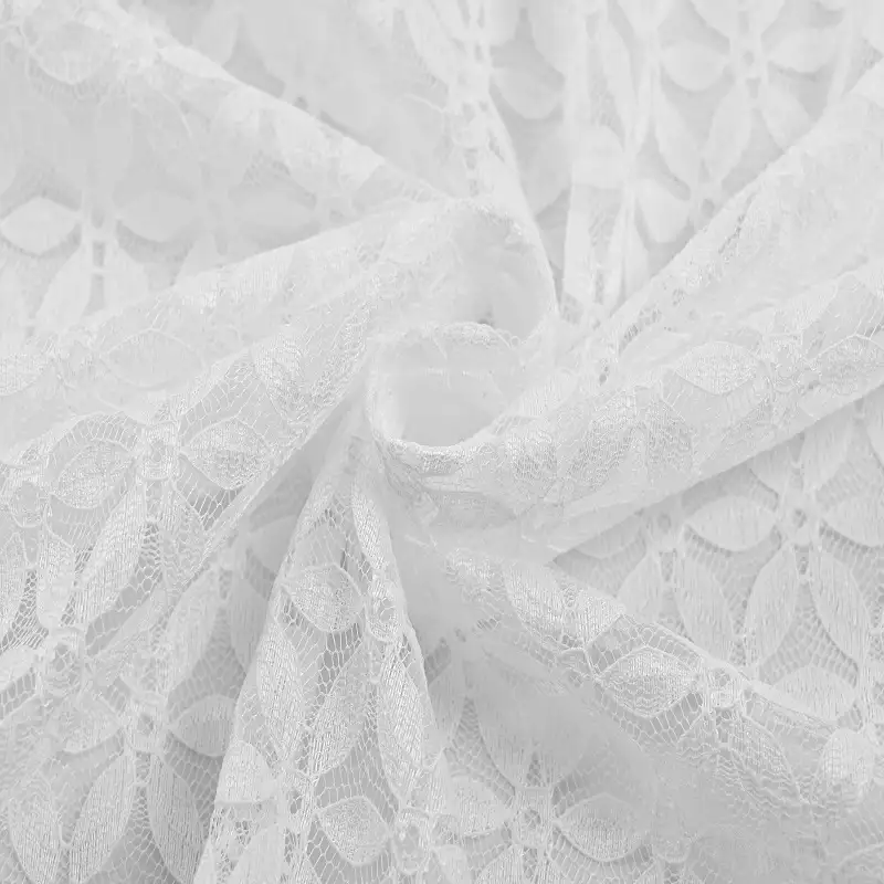 China Fabric for Shirt,T-Shirt,Skirt Lace Knit Fabric Polyester Spandex White color buy from China wholesaler bulk order at wholesale price free worldwide shipping Alibaba
