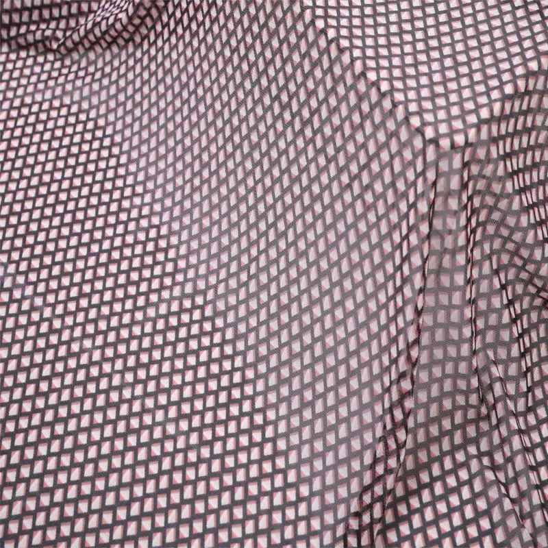 China Fabric for Shirt,Skirt Mesh Knit Fabric Polyester Spandex Black color buy from China wholesaler bulk order at wholesale price free worldwide shipping Alibaba