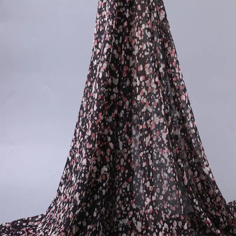 China Fabric for Shirt,Skirt Mesh Knit Fabric Spandex Polyester Black color buy from China wholesaler bulk order at wholesale price free worldwide shipping Alibaba
