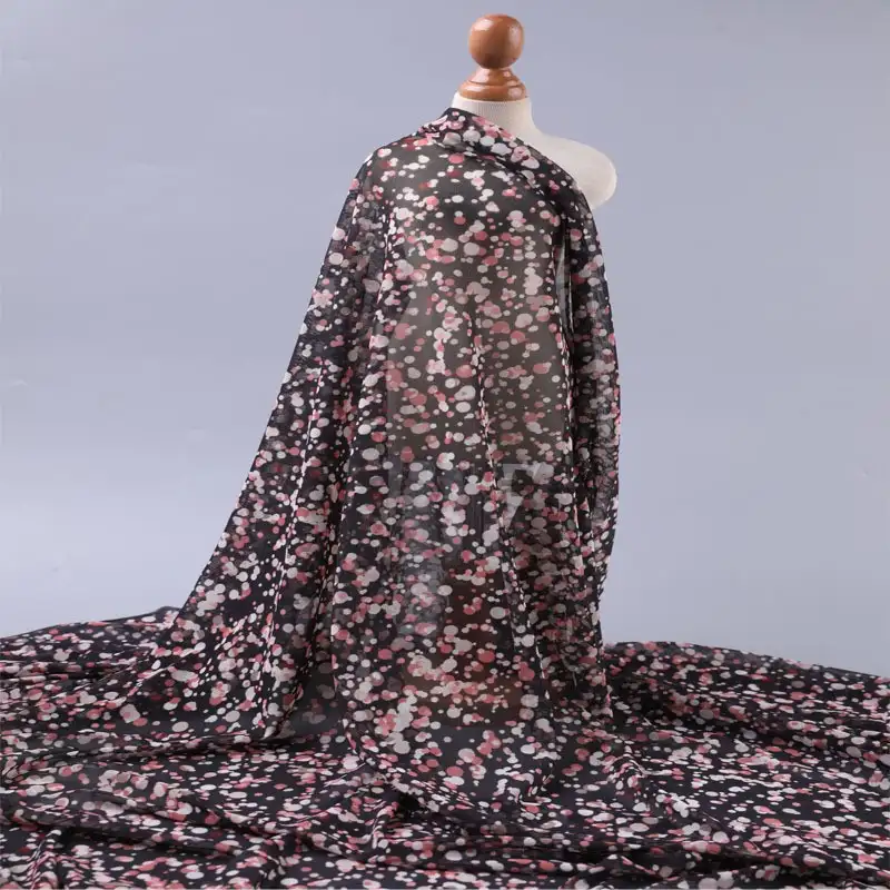 China Fabric for Shirt,Skirt Mesh Knit Fabric Spandex Polyester Black color buy from China wholesaler bulk order at wholesale price free worldwide shipping Alibaba