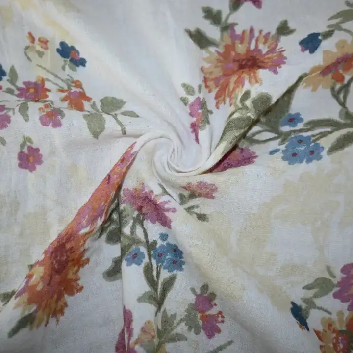 India Fabric for Pajamas Cotton Double Layer Natural Woven Fabric Cotton Printed color buy from India wholesaler bulk order at wholesale price free worldwide shipping Alibaba