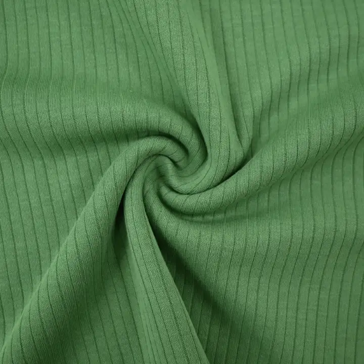 India Fabric for T-Shirt Variegated Rib Knit Fabric Cotton Olive color buy from India wholesaler bulk order at wholesale price free worldwide shipping Alibaba