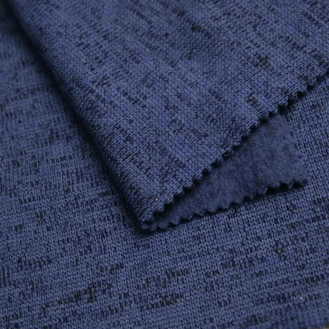 China Fabric for Open Cardigan ,Half-Zipper Cardigan  Hacci Knit Fabric Polyester blue color buy from China wholesaler bulk order at wholesale price free worldwide shipping Alibaba