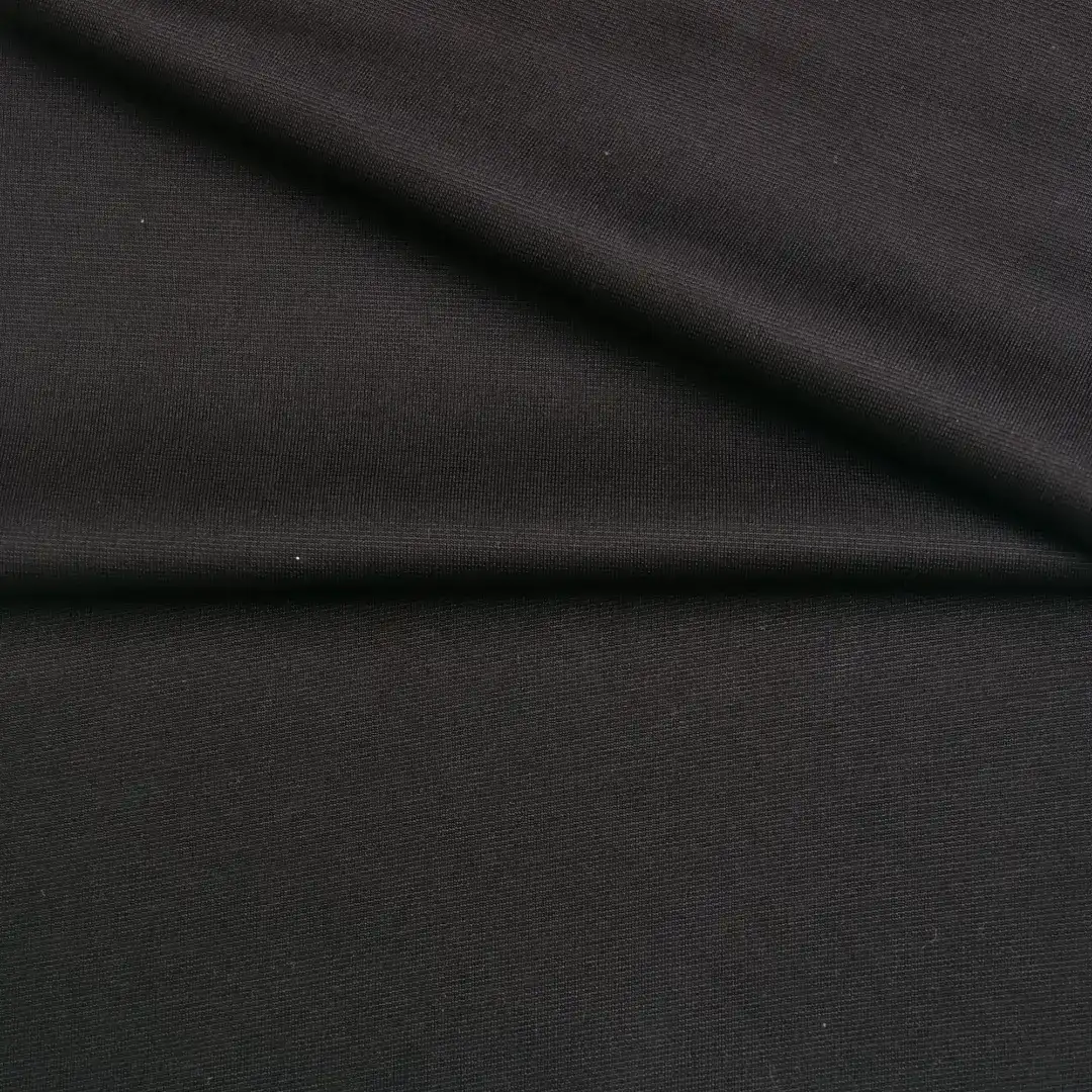 China Fabric for Jackets Ponte Roma Knit Fabric Polyester Spandex black color buy from China wholesaler bulk order at wholesale price free worldwide shipping Alibaba