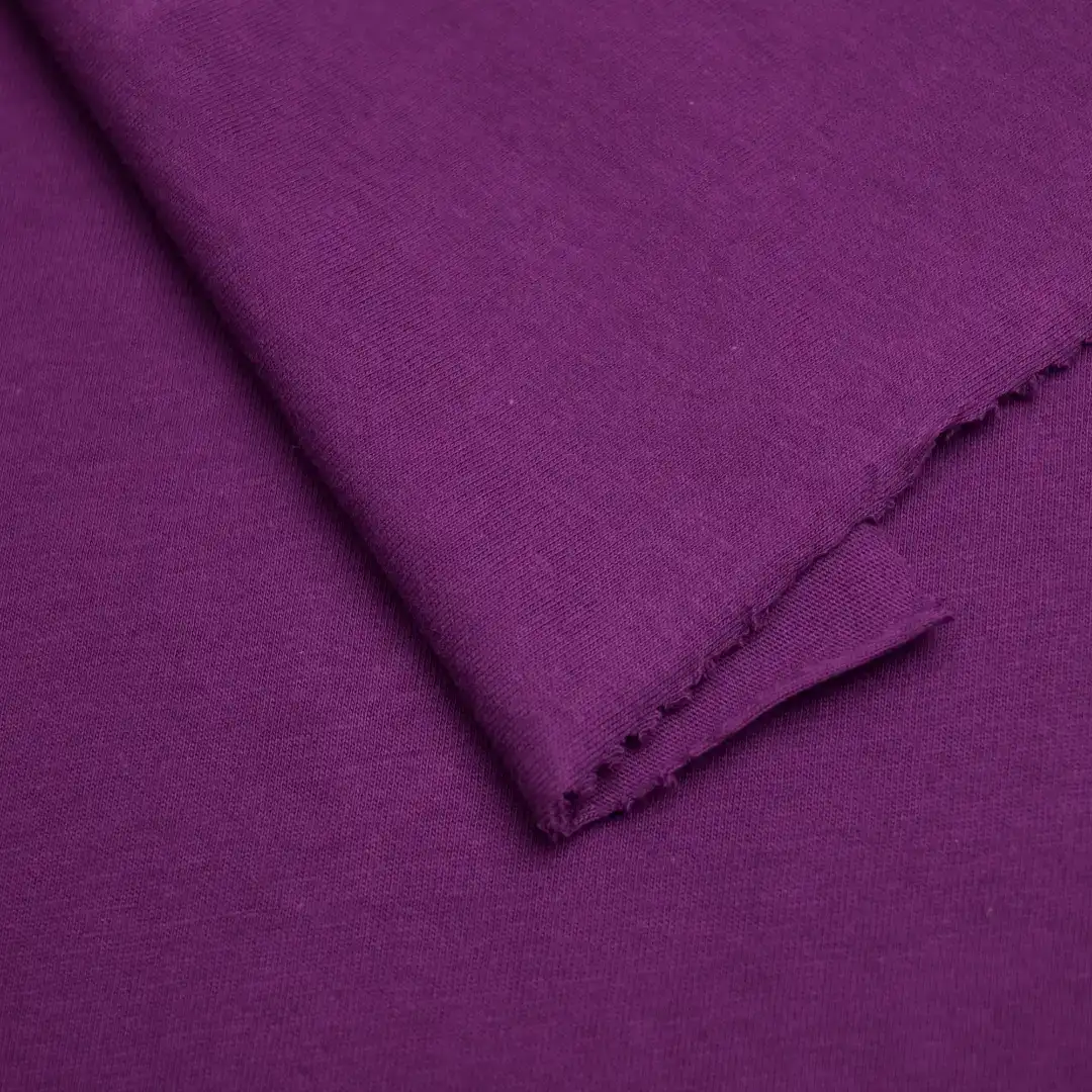 China Fabric for T-Shirt,Jogger,Yoga Clothes Single Jersey Knit Fabric Cotton purple color buy from China wholesaler bulk order at wholesale price free worldwide shipping Alibaba