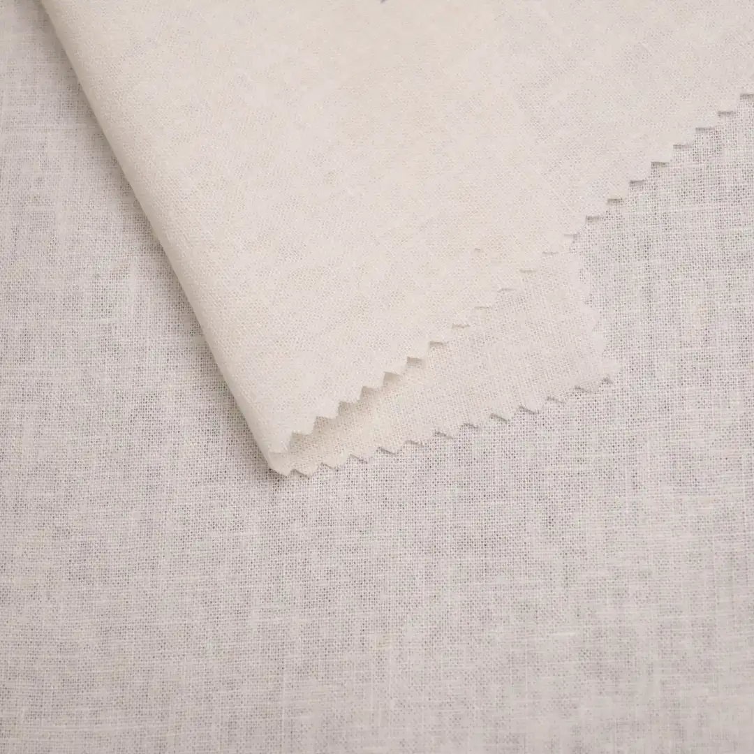 China Fabric for Blouse,Shirt Long Sleeve Button ,Shirt Half Sleeve Button ,Over Shirt Linen/Rayon Plain Natural Woven Fabric Rayon Linen Milky white color buy from China wholesaler bulk order at wholesale price free worldwide shipping Alibaba