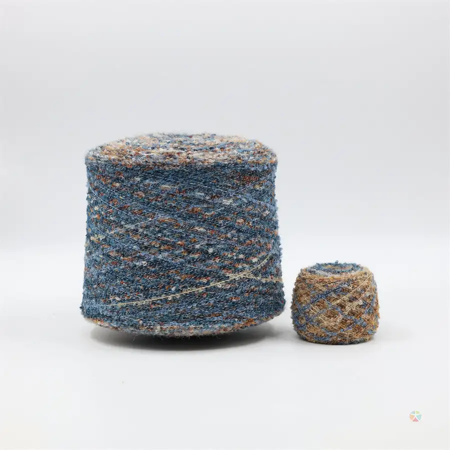 China Yarn for Ladies Vest (Sweater),Men’s Vest (Sweater),Open Cardigan (Sweater),Full-Zipper Cardigan (Sweater),Half-Zipper Cardigan (Sweater) Boucle Yarn Fancy Yarn Wool Acrylic Polyamide Polyester Spandex 34 color buy from China wholesaler bulk order at wholesale price free worldwide shipping Alibaba