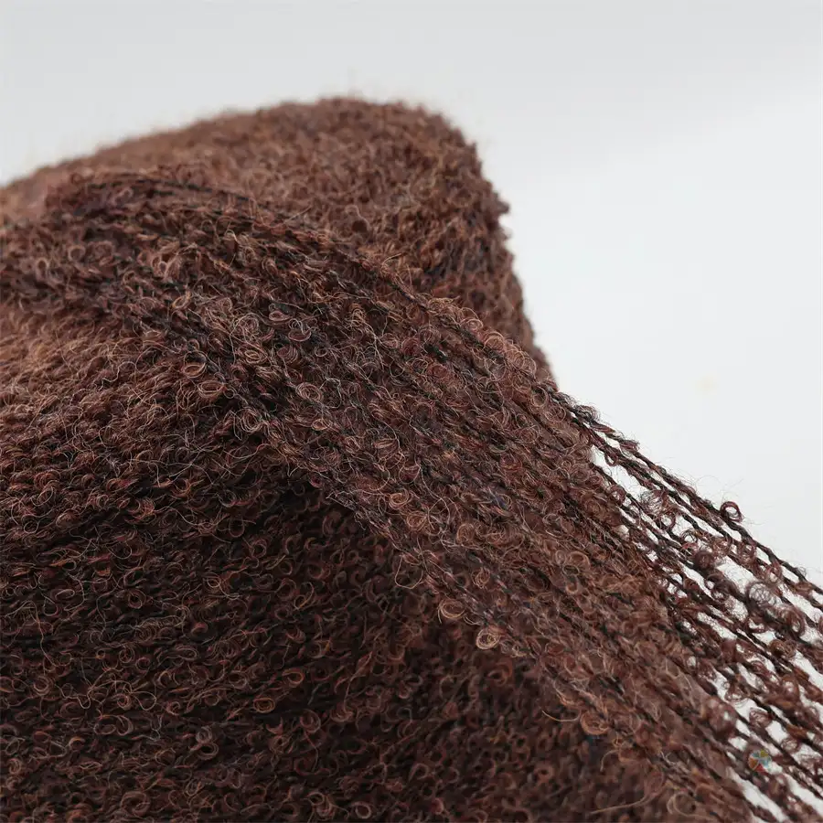 China Yarn for Ladies Vest (Sweater),Men’s Vest (Sweater),Open Cardigan (Sweater),Full-Zipper Cardigan (Sweater),Half-Zipper Cardigan (Sweater) Boucle Yarn Fancy Yarn Wool Acrylic Nylon Polyester Spandex 75 color buy from China wholesaler bulk order at wholesale price free worldwide shipping Alibaba