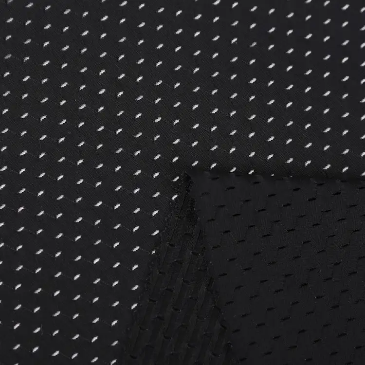 China Fabric for T-Shirt,Sports Bras Mesh Knit Fabric Nylon Spandex Black color buy from China wholesaler bulk order at wholesale price free worldwide shipping Alibaba