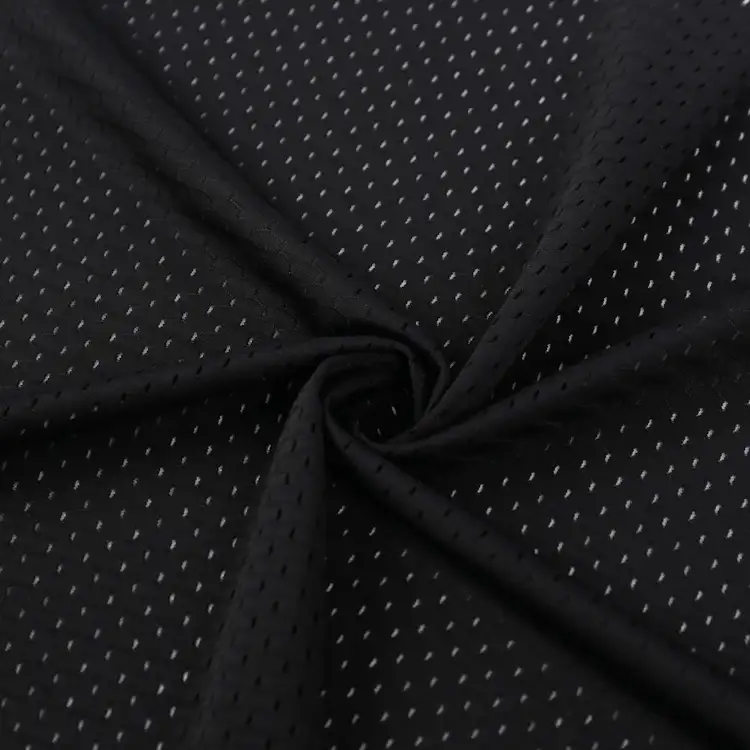 China Fabric for T-Shirt,Sports Bras Mesh Knit Fabric Nylon Spandex Black color buy from China wholesaler bulk order at wholesale price free worldwide shipping Alibaba