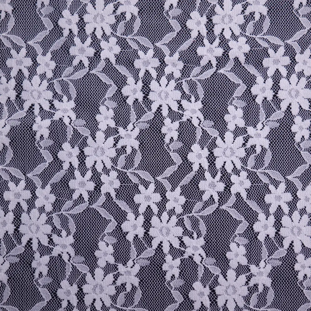 China Fabric for T-Shirt,Skirt Lace Knit Fabric Polyester Spandex White color buy from China wholesaler bulk order at wholesale price free worldwide shipping Alibaba