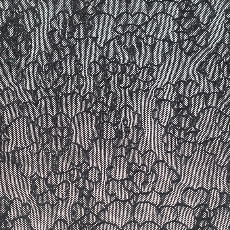 China Fabric for T-Shirt,Skirt Lace Knit Fabric Nylon Spandex Black color buy from China wholesaler bulk order at wholesale price free worldwide shipping Alibaba