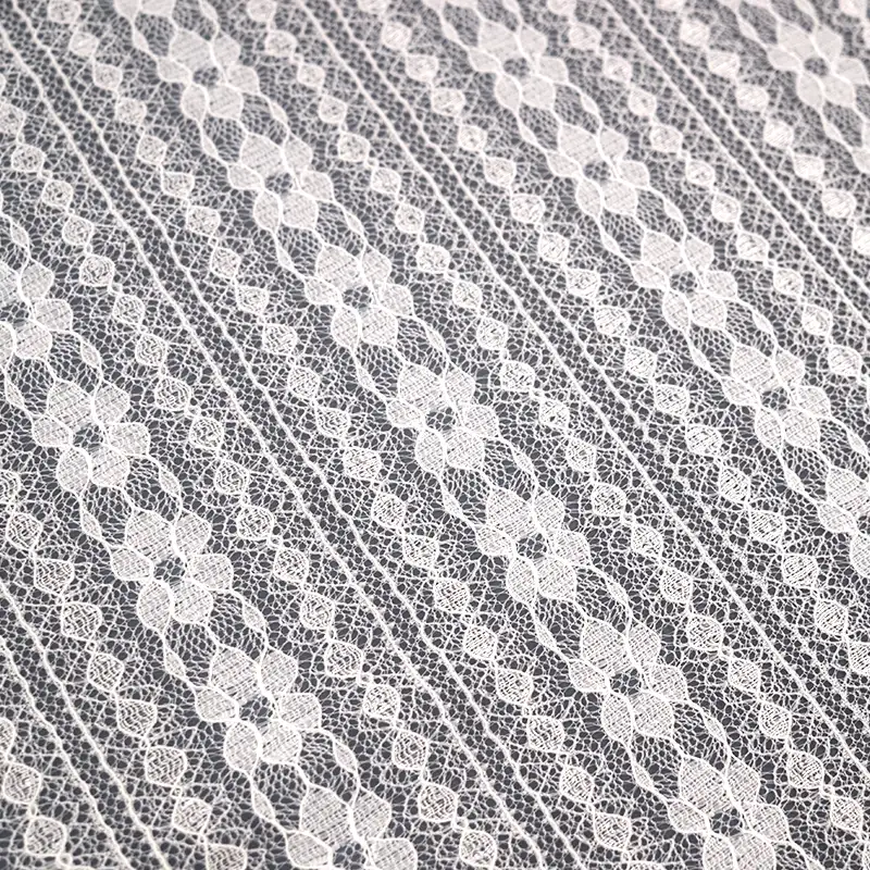 China Fabric for Skirt Lace Knit Fabric Nylon Spandex White color buy from China wholesaler bulk order at wholesale price free worldwide shipping Alibaba