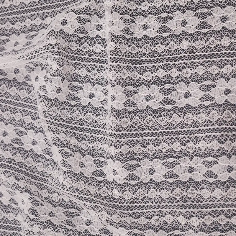 China Fabric for Skirt Lace Knit Fabric Nylon Spandex White color buy from China wholesaler bulk order at wholesale price free worldwide shipping Alibaba