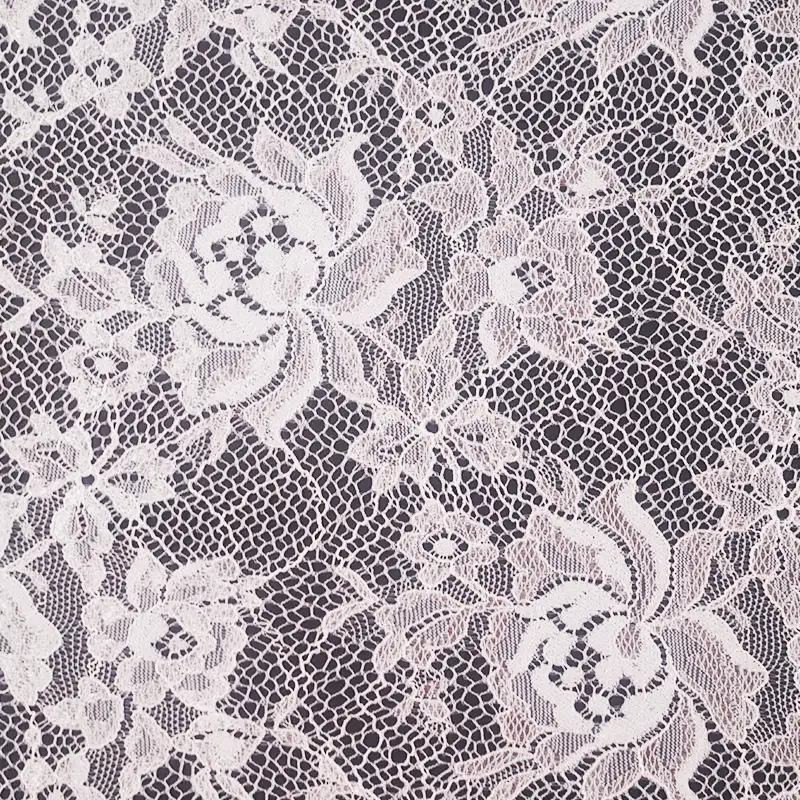 China Fabric for Skirt Lace Knit Fabric Nylon Polyester White color buy from China wholesaler bulk order at wholesale price free worldwide shipping Alibaba