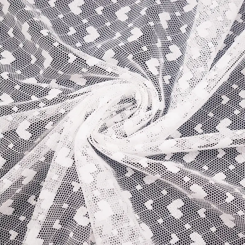 China Fabric for Skirt Lace Knit Fabric Nylon Spandex White color buy from China wholesaler bulk order at wholesale price free worldwide shipping Alibaba