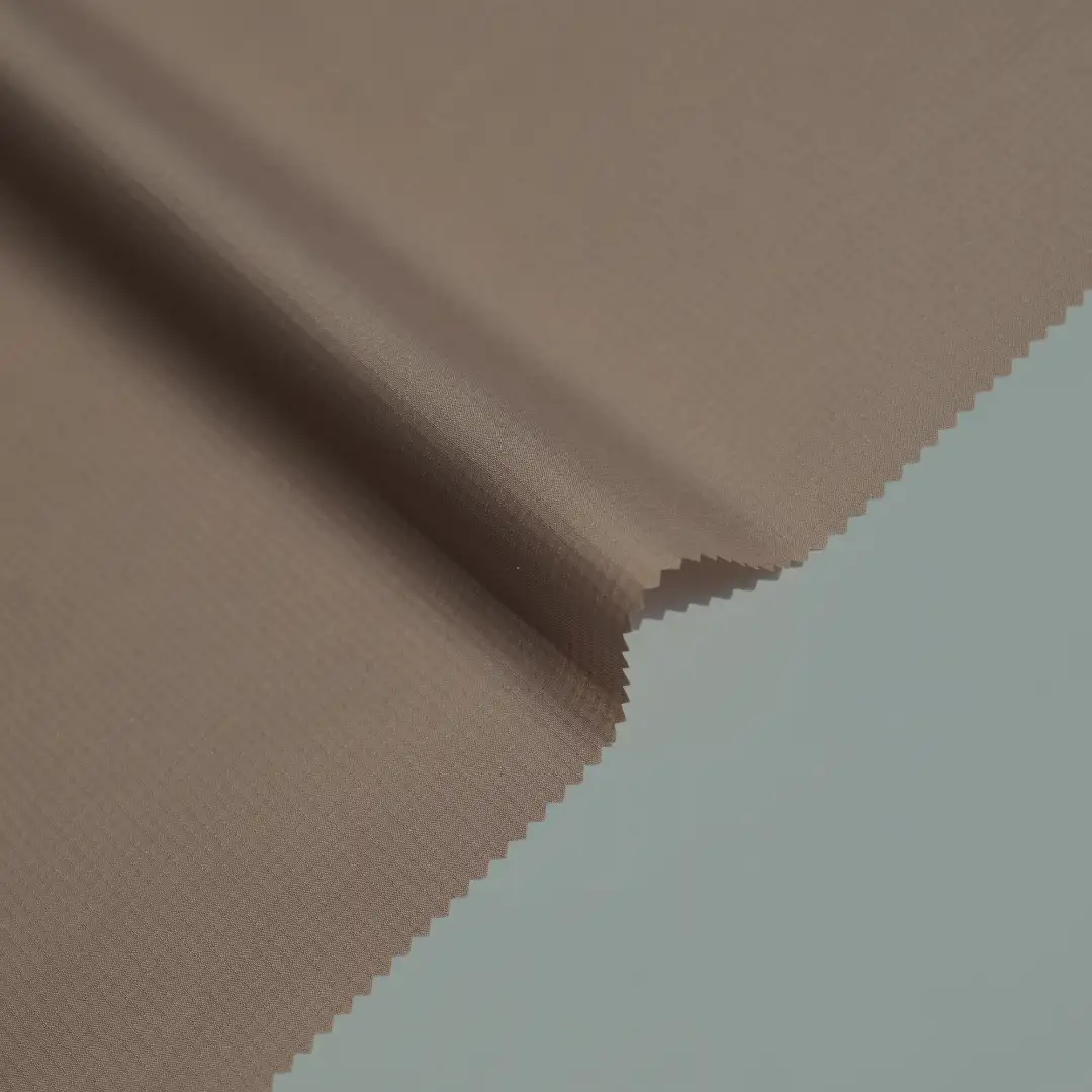 China Fabric for Down Jacket Polyester Pongee Synthetic Woven Fabric Polyester Brown color buy from China wholesaler bulk order at wholesale price free worldwide shipping Alibaba