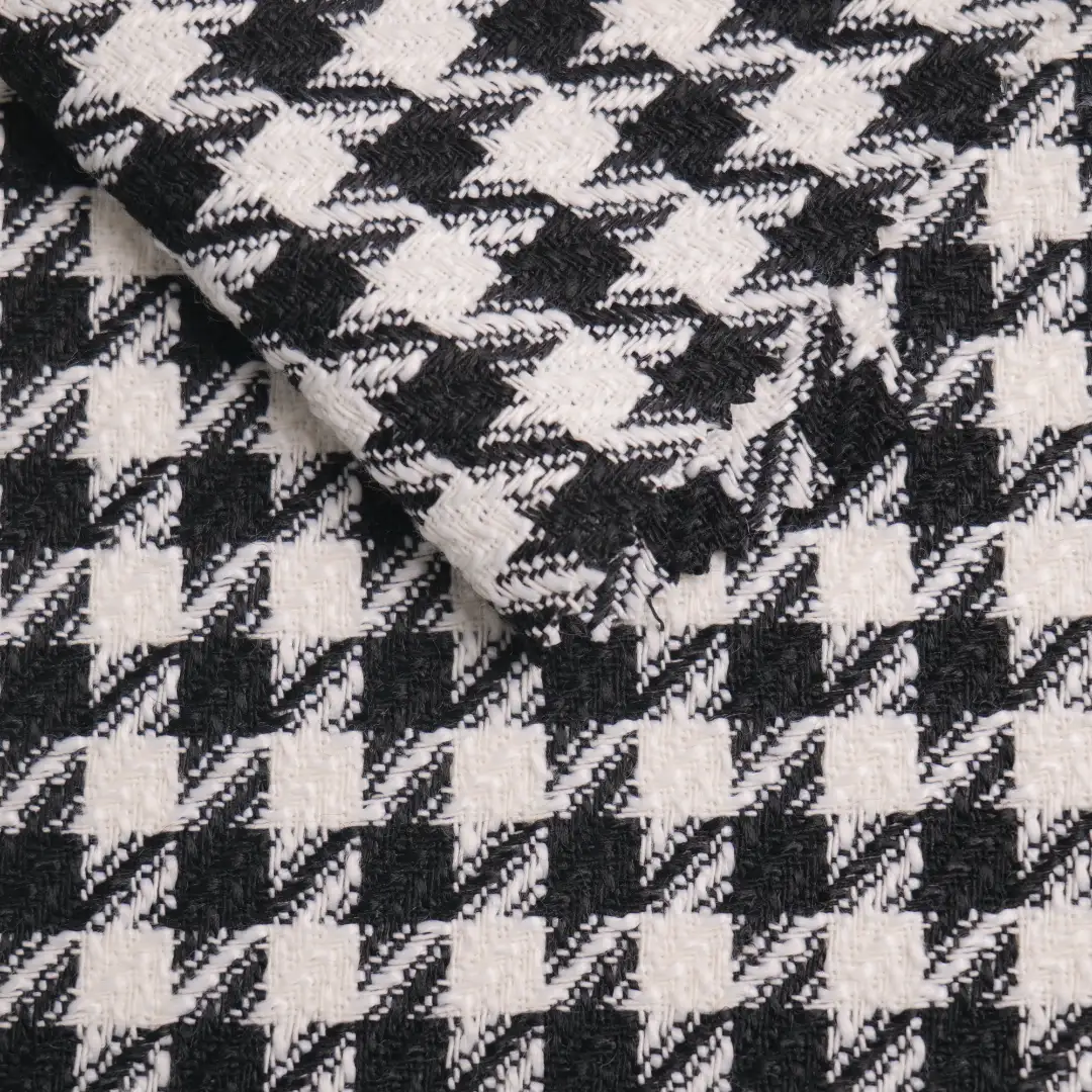 China Fabric for Trench Coat,Overcoat Woolen Tweed Woolen Polyester white&black color buy from China wholesaler bulk order at wholesale price free worldwide shipping Alibaba