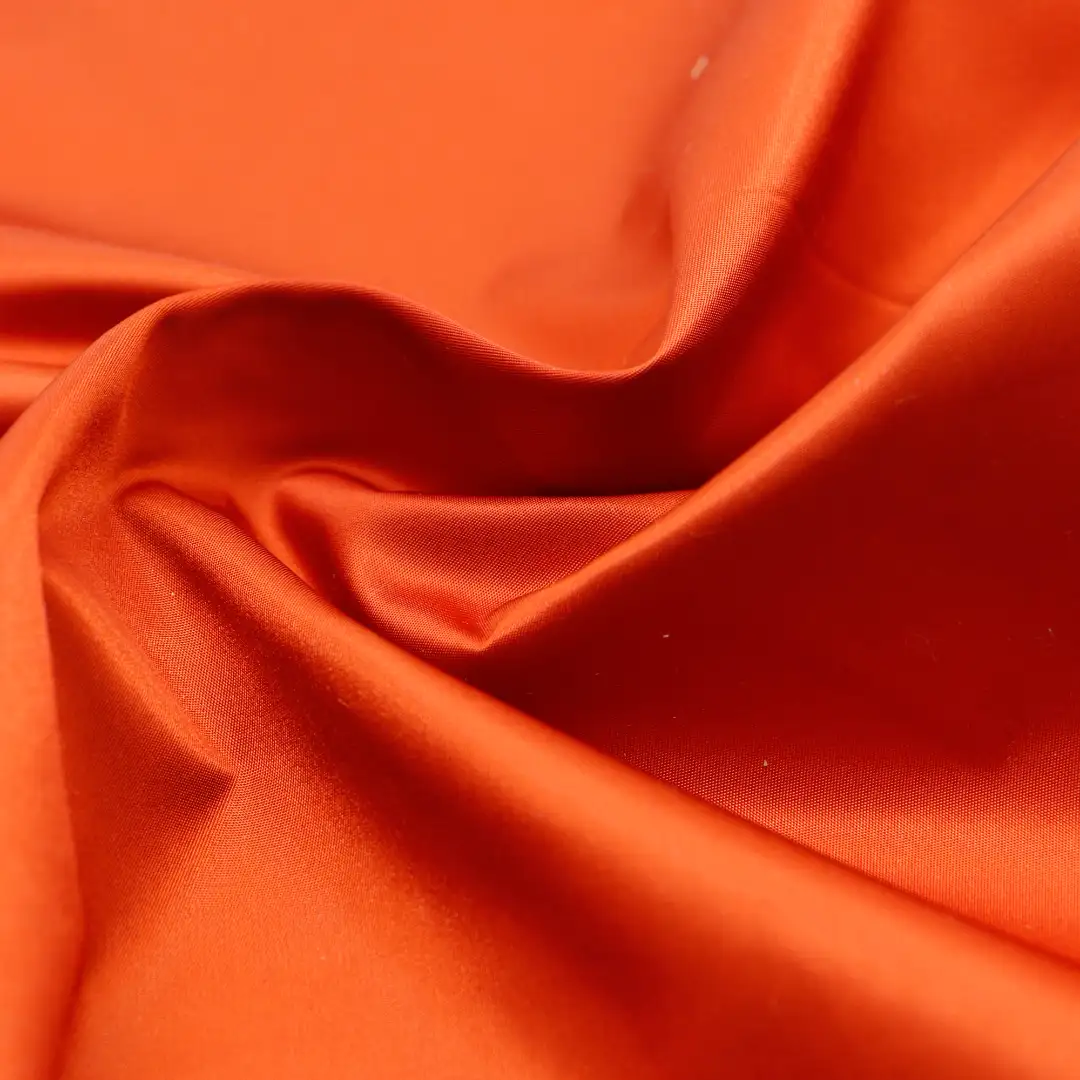 China Fabric for Blouse,Shirt Long Sleeve Button ,Dresses (Pullover)  Bengaline Synthetic Woven Fabric Polyester Orange color buy from China wholesaler bulk order at wholesale price free worldwide shipping Alibaba
