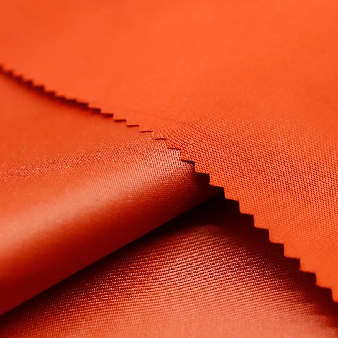 China Fabric for Blouse,Shirt Long Sleeve Button ,Dresses (Pullover)  Bengaline Synthetic Woven Fabric Polyester Orange color buy from China wholesaler bulk order at wholesale price free worldwide shipping Alibaba
