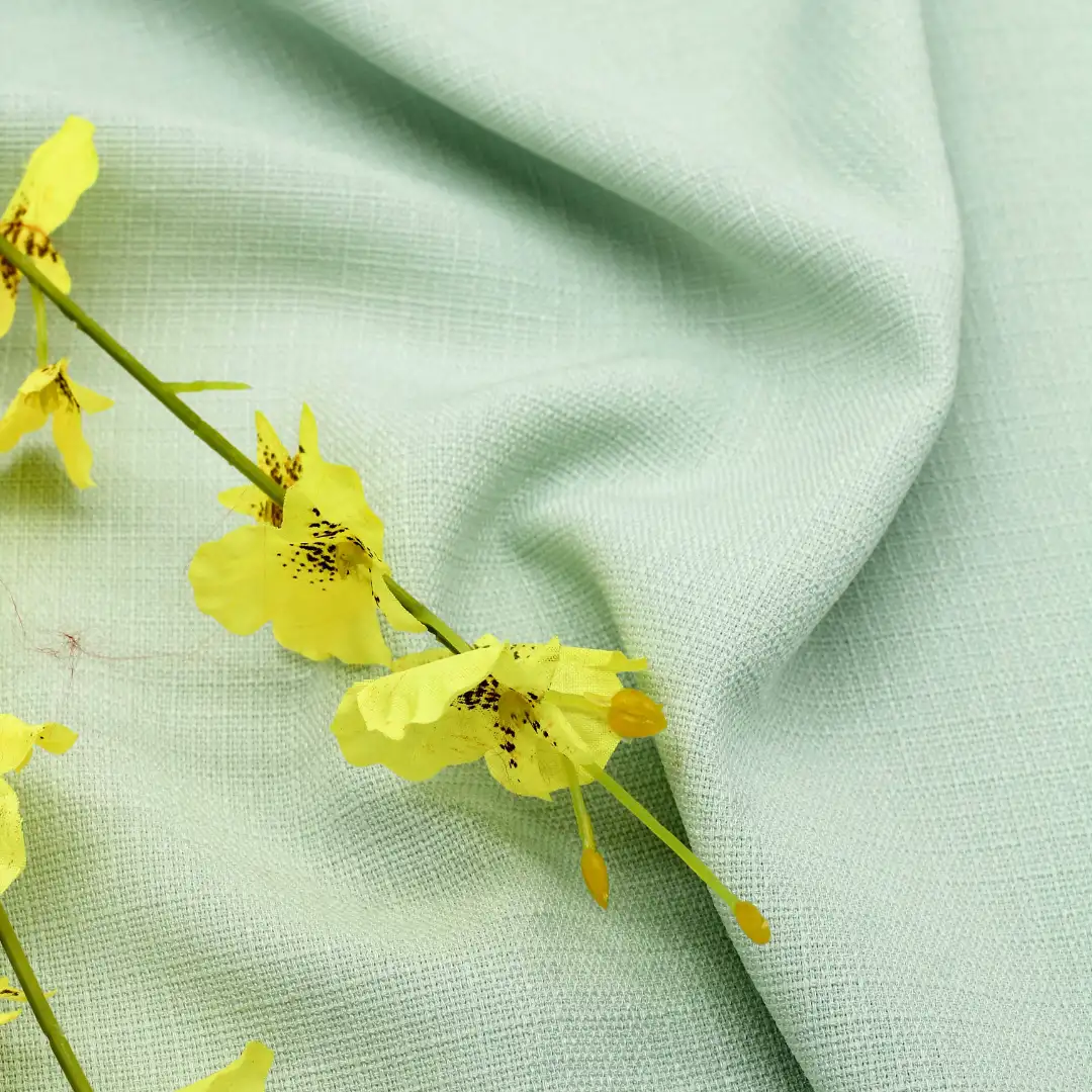 China Fabric for Blouse Cotton Plain Natural Woven Fabric Acetate Polyester green color buy from China wholesaler bulk order at wholesale price free worldwide shipping Alibaba