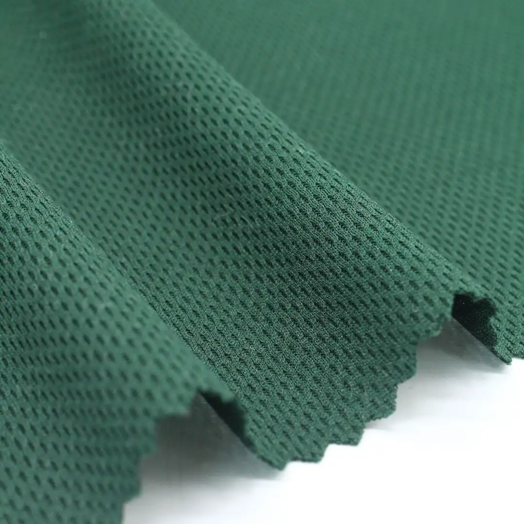 China Fabric for T-Shirt,Polo Shirt Birdeye Mesh Knit Fabric Polyester Dark green color buy from China wholesaler bulk order at wholesale price free worldwide shipping Alibaba